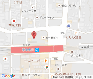三井のリパーク 東小金井駅前駐輪場の地図