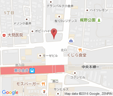 三井のリパーク 東小金井駅前第2駐輪場の地図
