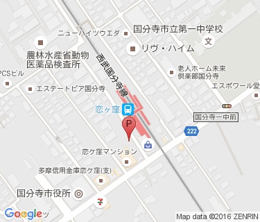 西武スマイルパーク 恋ヶ窪駅前の地図