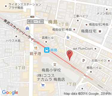 TOBU PARK 梅島駅前第2提携店舗駐輪場の地図