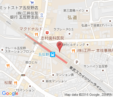 TOBU PARK 五反野駅高架下テナント提携駐輪場(マルエツ・ぱぱす)の地図