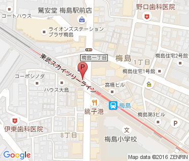 TOBU PARK 梅島駅前駐輪場(店舗優先エリア)の地図