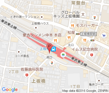 TOBU PARK 上板橋駅南口駐輪場の地図