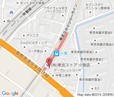 TOBU PARK 東武ストア小菅店駐輪場の地図