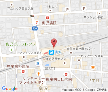 東急奥沢駅駐輪場の地図