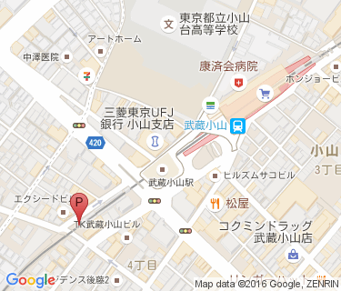 東急武蔵小山駅西口駐輪場の地図
