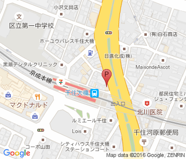 京成サイクルパーク千住大橋第1の地図