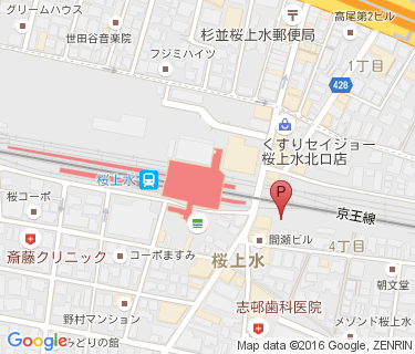 京王サイクルパーク桜上水南の地図