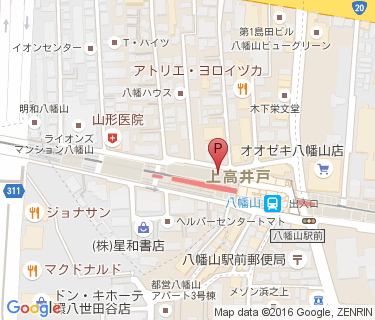 京王サイクルパーク八幡山西(屋上)の地図