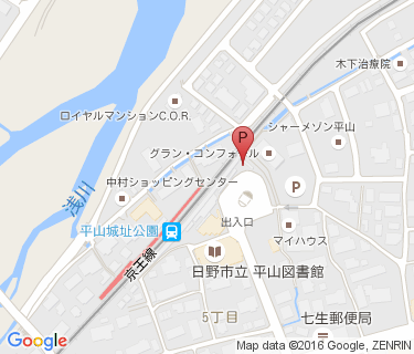 京王サイクルパーク平山城址公園の地図