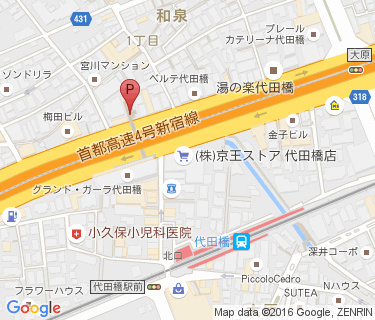 代田橋バイク自転車駐車場の地図