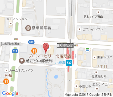 CCP北綾瀬第1駐輪場の地図
