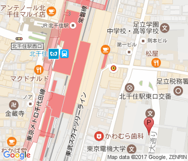 CCP東京電機大学駐輪場の地図