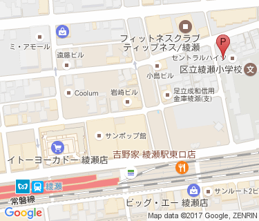 CCP綾瀬東口第1駐輪場の地図