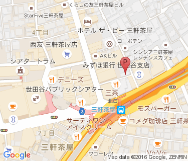 三軒茶屋北自転車等駐車場の地図