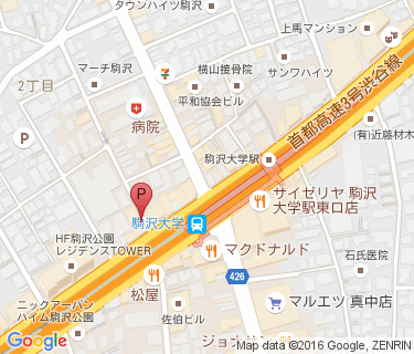 駒沢自転車等駐車場の地図