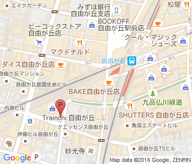 自由が丘駅第一自転車等駐車場の地図