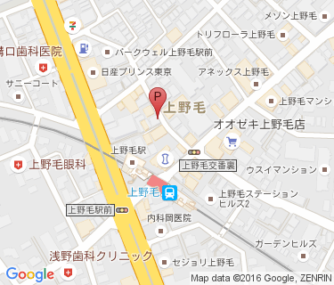 上野毛北自転車等駐車場の地図