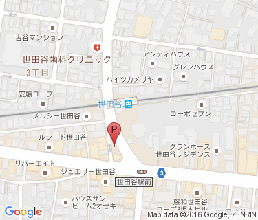 世田谷駅南自転車等駐車場の地図