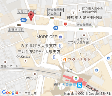 大泉学園駅北第二自転車駐車場の地図