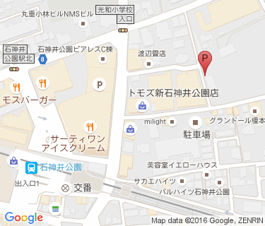 石神井公園駅北自転車駐車場の地図
