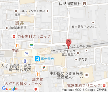 富士見台駅東自転車駐車場の地図