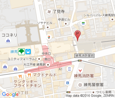 練馬駅東自転車駐車場の地図