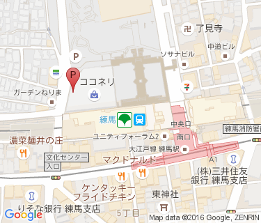 練馬駅北地下自転車駐車場の地図
