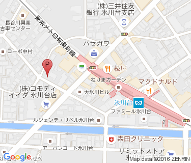 氷川台駅第八自転車駐車場の地図