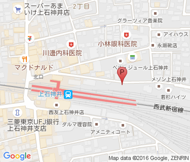 上石神井駅北第一自転車駐車場の地図