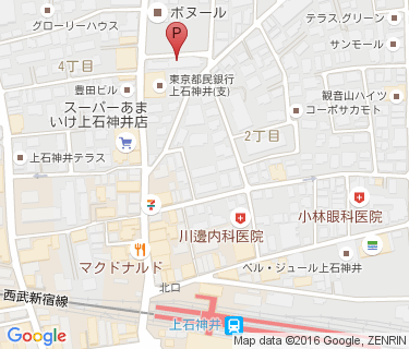 上石神井自転車駐車場の地図