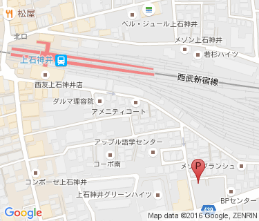 上石神井駅南自転車駐車場の地図