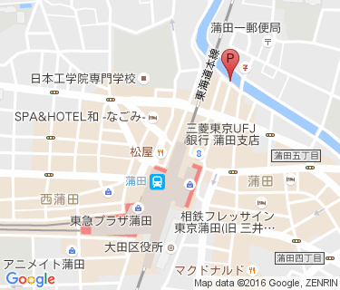 蒲田呑川右岸自転車駐車場の地図