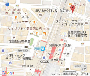 蒲田交差東口自転車駐車場の地図