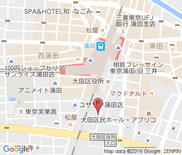 蒲田駅消費者生活センター横自転車駐車場の地図