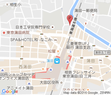 日本工学院地下自転車駐車場の地図