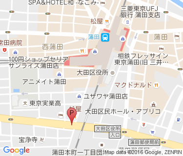 蒲田駅西口環八下自転車駐車場の地図