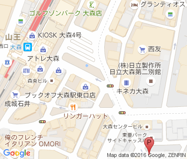 大森駅入新井公園自転車駐車場の地図