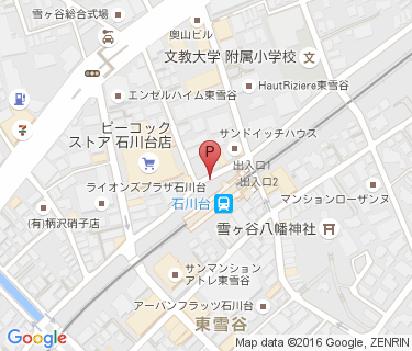石川台駅線路脇自転車駐車場の地図
