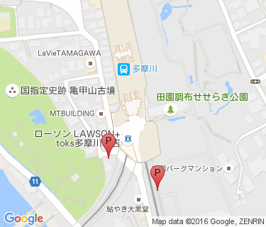 多摩川駅前自転車駐車場の地図