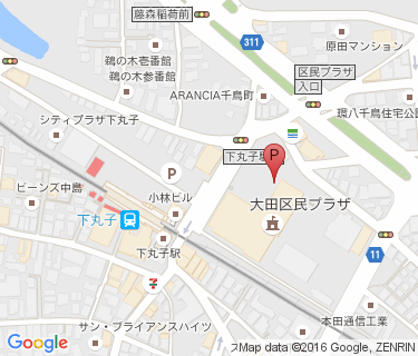 下丸子駅前自転車駐車場の地図