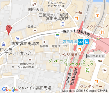 サイカパーク 西友高田馬場店駐輪場の地図