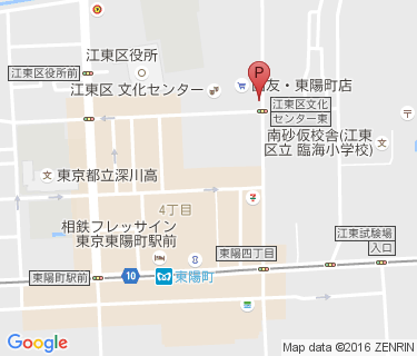 サイカパーク 西友東陽町店駐輪場 Bエリアの地図