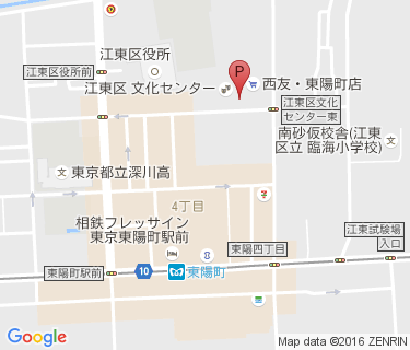 サイカパーク 西友東陽町店駐輪場 Dエリアの地図