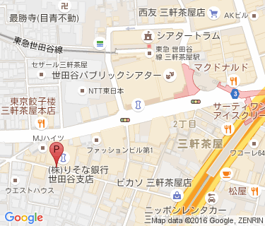 サイカパーク りそな銀行 世田谷支店特約駐輪場 Bエリアの地図