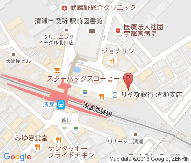 サイカパーク りそな銀行 清瀬支店特約駐輪場の地図