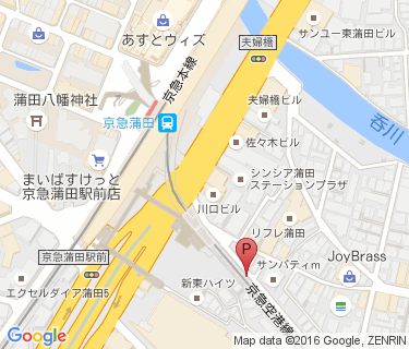 京急蒲田駅空港線高架下自転車駐車場の地図