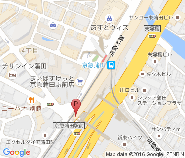 京急蒲田駅本線高架下自転車駐車場の地図