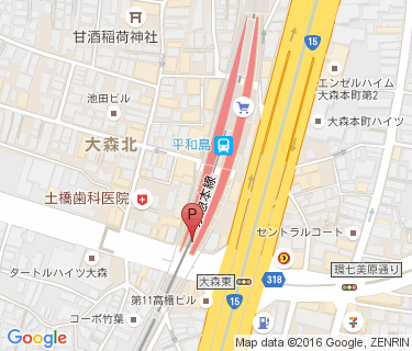 京急平和島駅前自転車駐車場の地図