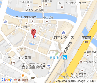 京急蒲田駅西口自転車駐車場の地図